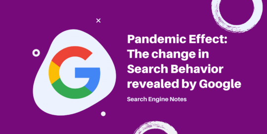Search engine notes banner - Pandemic Effect